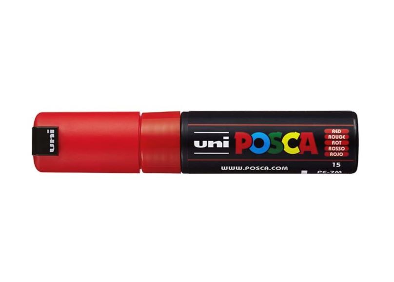 POSCA akrylový popisovač PC-7M Barva: Červená