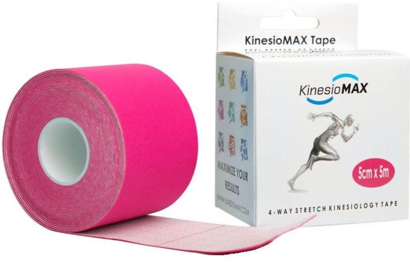 Tejp Kine-MAX 4Way stretch kinesiology tape růžová