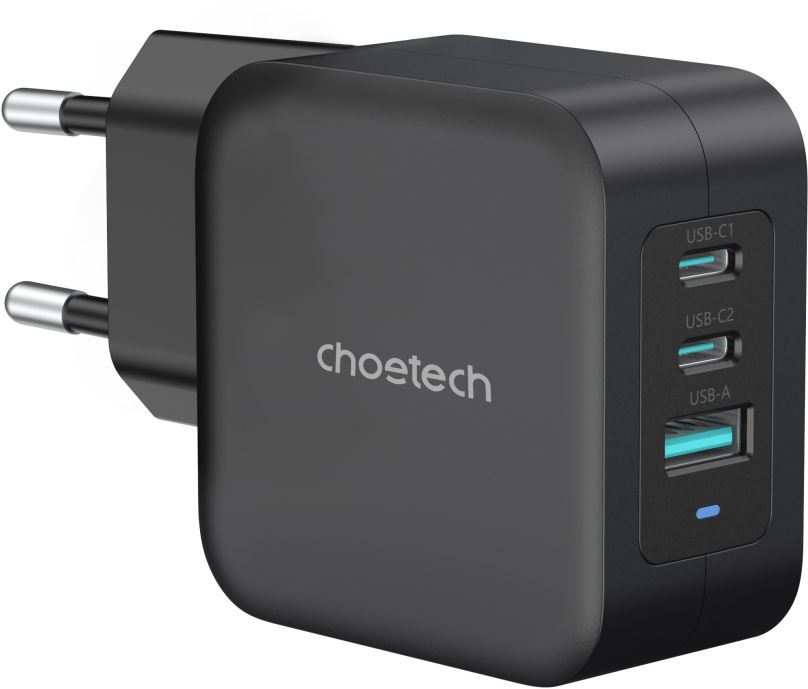 Nabíječka do sítě Choetech PD 100W GaN 2*USB-C+usb-A Charger