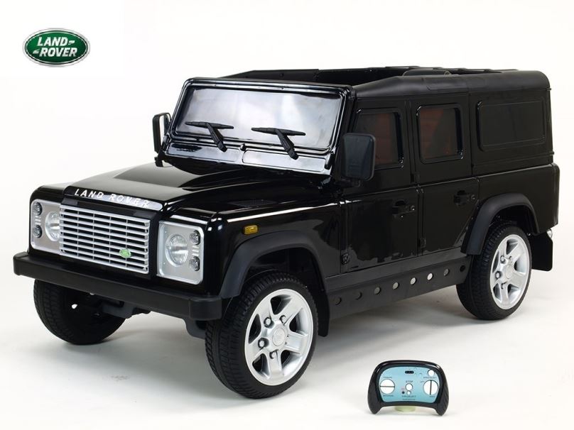 Elektrické auto pro děti Land Rover Defender, černý lak