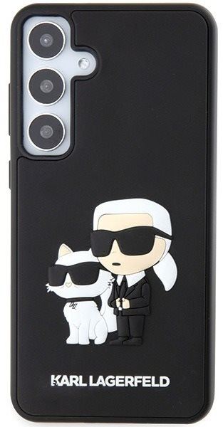 Karl Lagerfeld 3D Rubber Karl and Choupette Zadní Kryt pro Samsung Galaxy S24+ Black