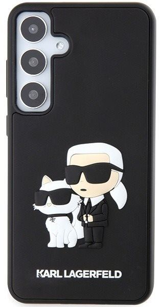 Kryt na mobil Karl Lagerfeld 3D Rubber Karl and Choupette Zadní Kryt pro Samsung Galaxy S24+ Black