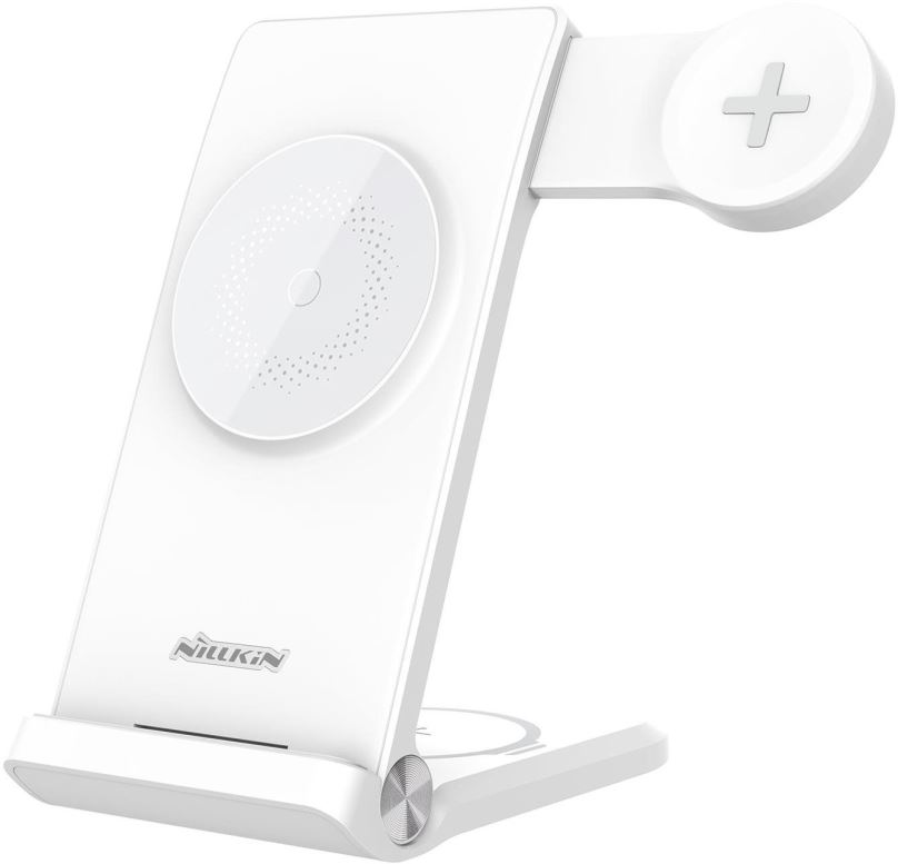 Nabíjecí stojánek Nillkin PowerTrio 3v1 Bezdrátová Nabíječka MagSafe pro Samsung Watch White
