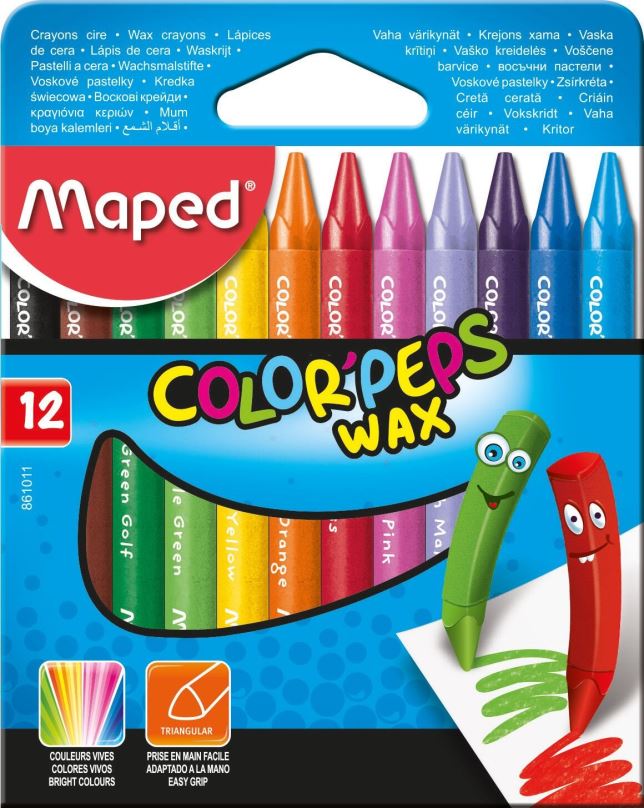 Pastelky Maped Color Peps Wax, 12 barev