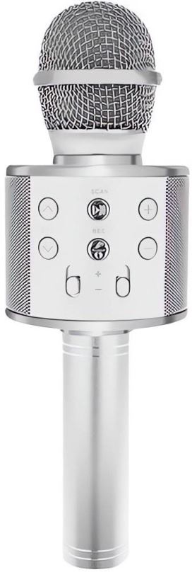 Mikrofon Izoxis 22188 Karaoke bluetooth mikrofon stříbrný