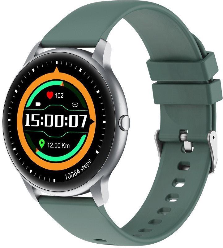Chytré hodinky WowME KW66 stříbrné/zelené