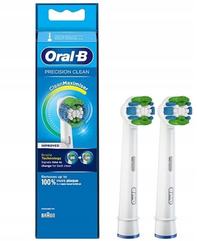 Náhradní hlavice Oral-B Precision Clean Kartáčková Hlava S Technologií CleanMaximiser, Balení 2 ks