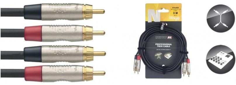 Audio kabel Stagg NTC3CR