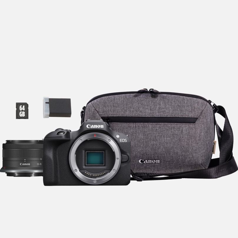 Digitální fotoaparát Canon EOS R100 + RF-S 18-45 IS STM TRAVEL KIT