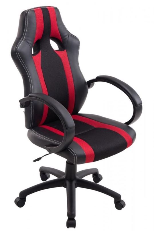 Herní židle BHM GERMANY Velvet, černá / červená