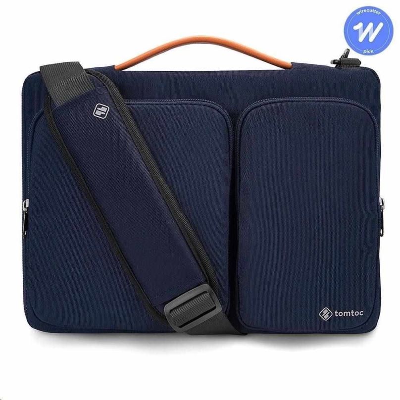 Taška na notebook tomtoc Messenger – 16'' MacBook Pro 2019, tmavě modrá