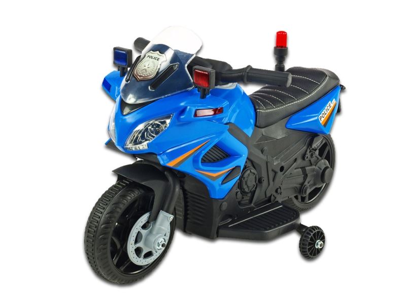 Elektrická motorka pro děti Policie 911, modrá