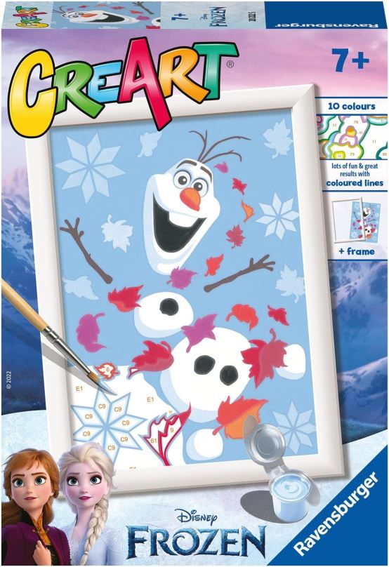 Malování podle čísel Ravensburger Kreativní a výtvarné hračky 202225 CreArt Disney: Ledové království: Rozesmátý Olaf