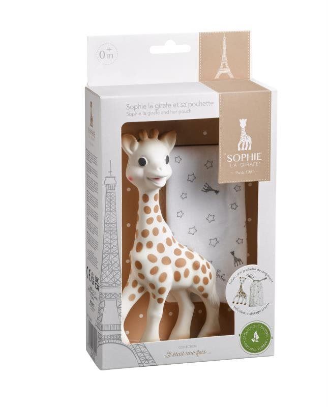 Kousátko Vulli Žirafa Sophie a úložný pytlík