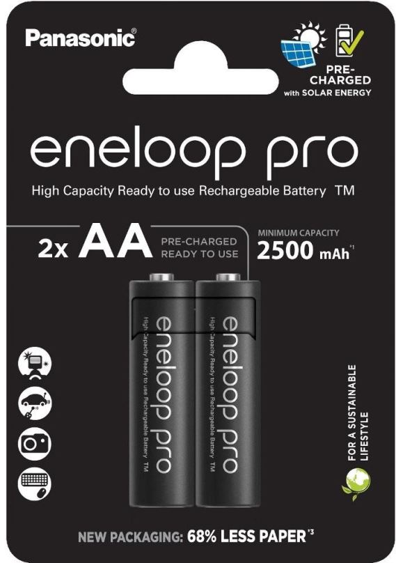 Nabíjecí baterie Panasonic eneloop HR6 AA 3HCDE/2BE PRO N