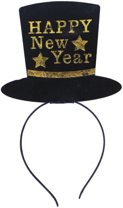 Doplněk ke kostýmu Čelenka s kloboučkem Happy New Year - Silvestr