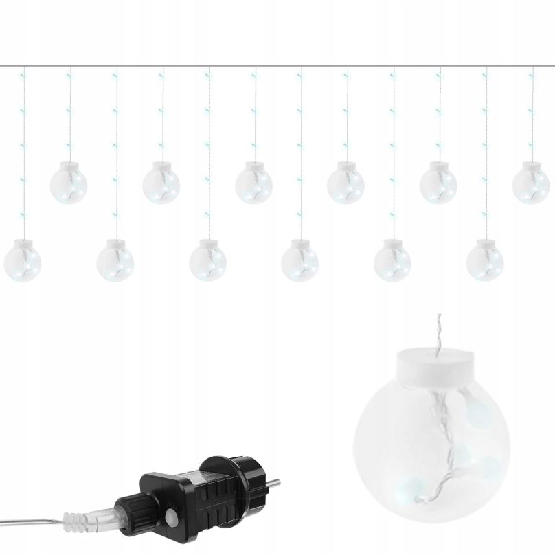 Vánoční osvětlení ISO 11347 koule 108 LED, 3,6W studená bílá