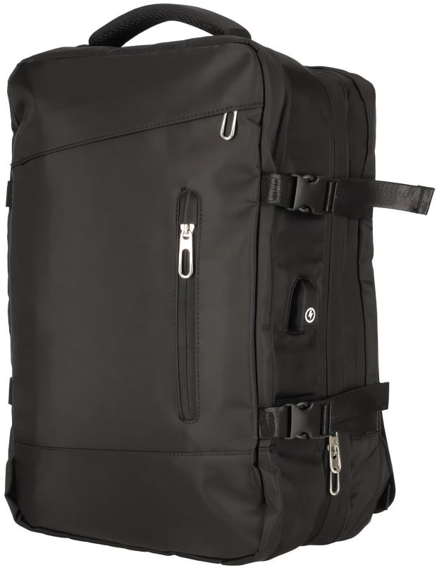 Batoh KIK KX4109 Cestovní batoh na notebook, rozšiřitelný 26–36 l, USB, černý