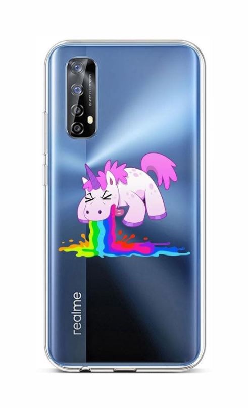 Kryt na mobil TopQ Realme 7 silikon Rainbow Splash 62087