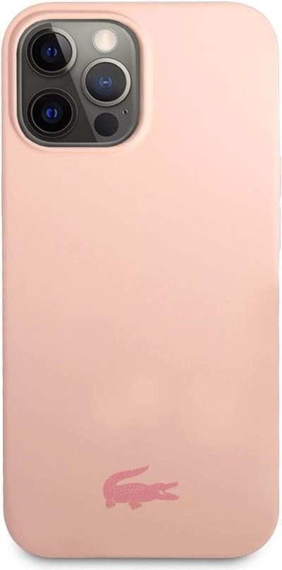 Kryt na mobil Lacoste Liquid Silicone Glossy Printing Logo Kryt pro Apple iPhone 13 Pro Pink