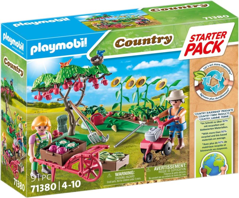 Stavebnice Playmobil 71380 Starter Pack Farmářská zeleninová zahrada