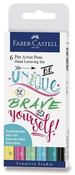 Fixy FABER-CASTELL Pitt Artist Pen Hand Lettering, 6 barev