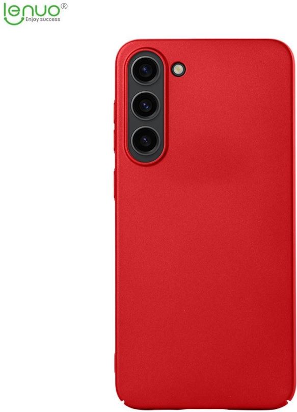 Kryt na mobil Lenuo Leshield obal pro Samsung Galaxy S23+, červená