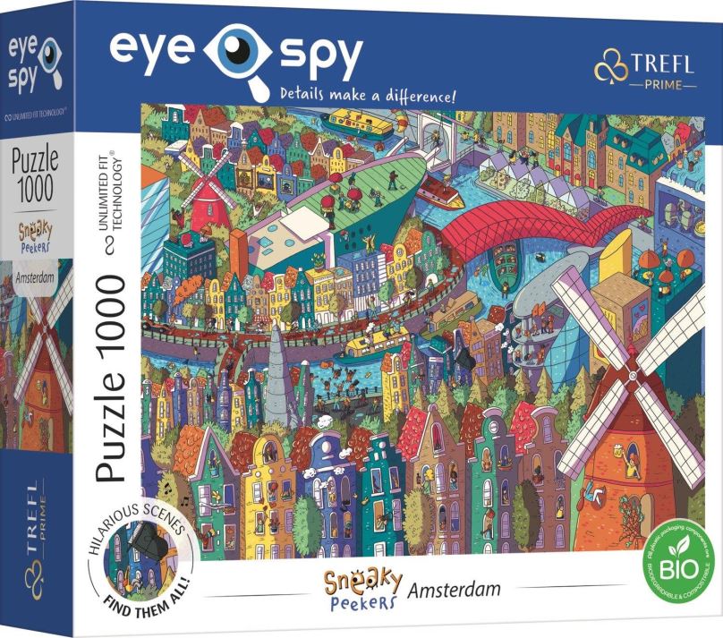 Puzzle Trefl Puzzle UFT Eye-Spy Sneaky Peekers: Amsterdam 1000 dílků