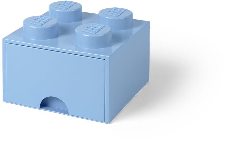 Úložný box LEGO Úložný box 4 s šuplíkem - světle modrá