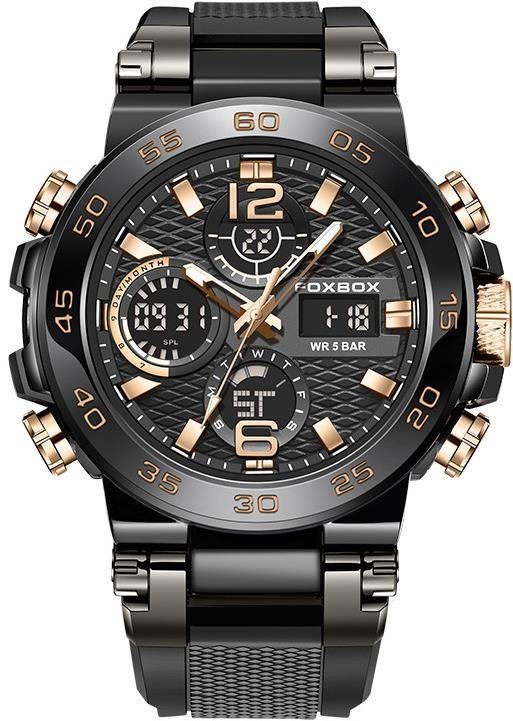 Pánské hodinky Lige Man digitální F0033-2 - černé/zlaté
