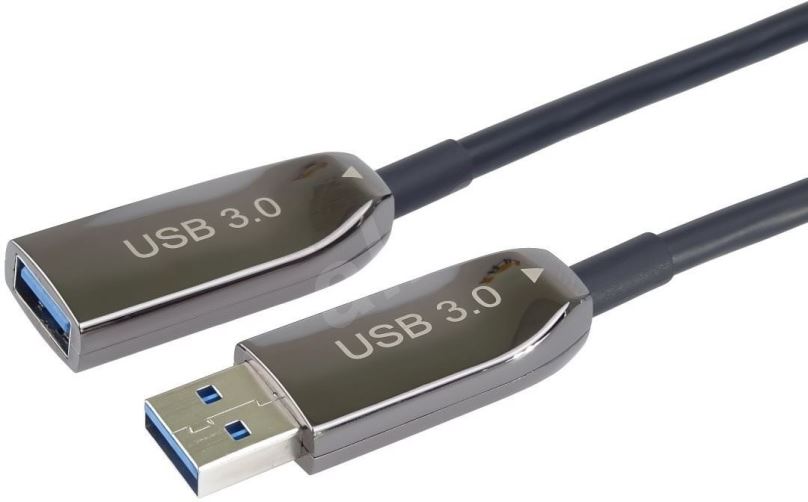 Datový kabel PremiumCord USB 3.0 prodlužovací optický AOC kabel A/Male - A/Female  50m