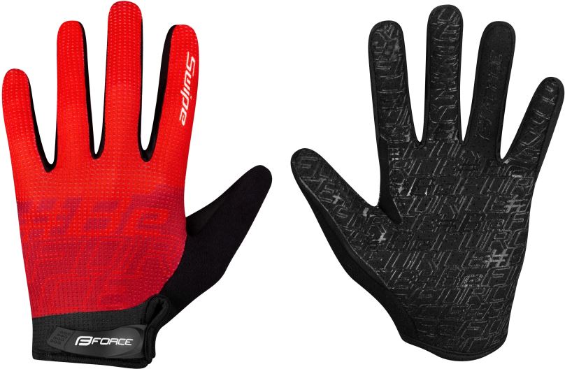 Cyklistické rukavice Force MTB SWIPE, červené XL