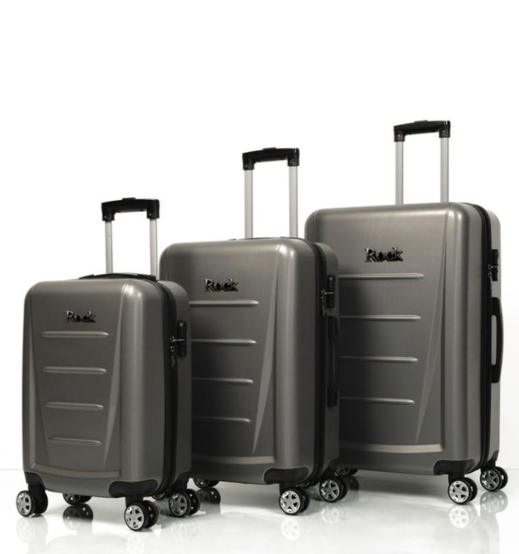 Sada cestovních kufrů ROCK TR-0229/3 ABS - šedá