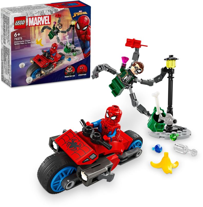 LEGO stavebnice LEGO® Marvel 76275 Honička na motorce: Spider-Man vs. Doc Ock