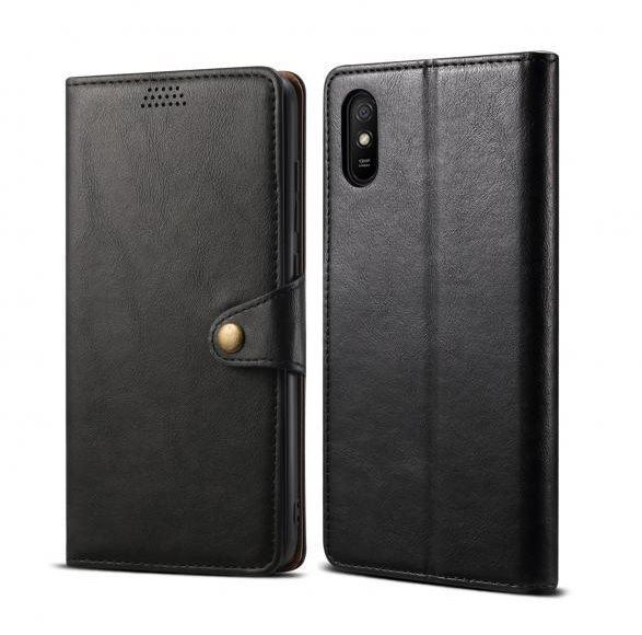 Pouzdro na mobil Lenuo Leather pro Xiaomi Redmi 9A, černá