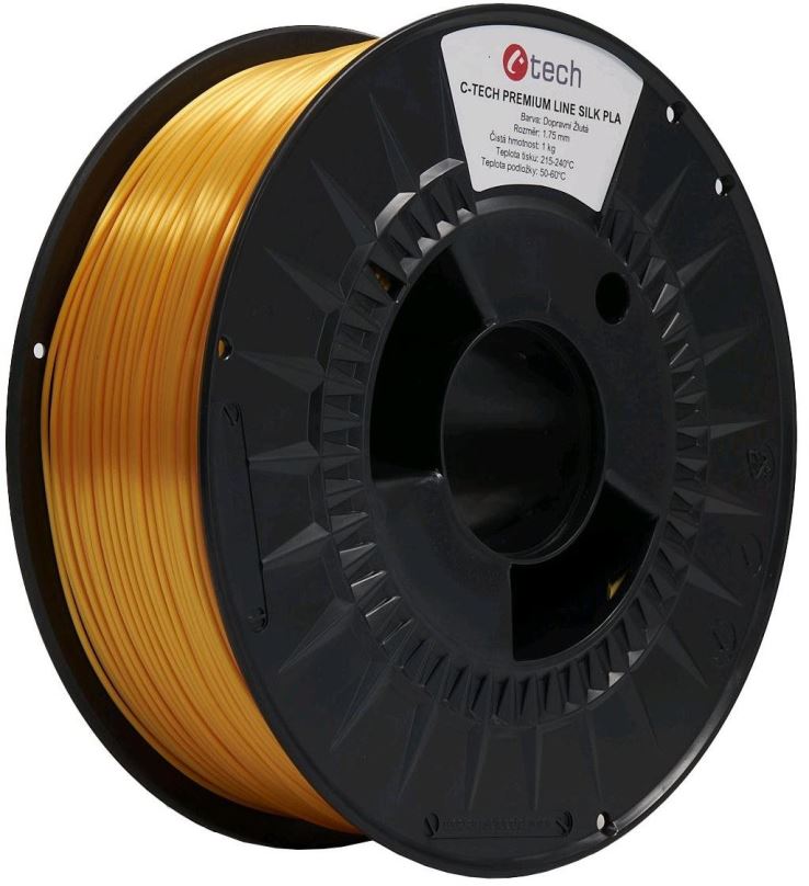 Filament C-TECH filament PREMIUM LINE PLA Silk dopravní žlutá RAL1023
