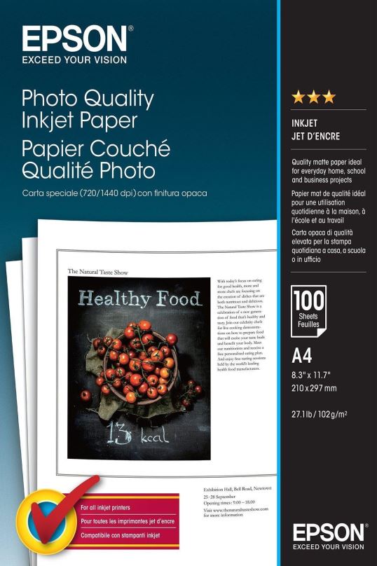 Fotopapír Epson Photo Quality Inkjet Paper - A4 - 100 listů