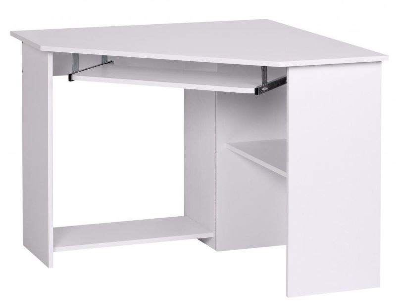 Psací stůl BRÜXXI Roman s výsuvnou klávesnicí 103 cm, bílý