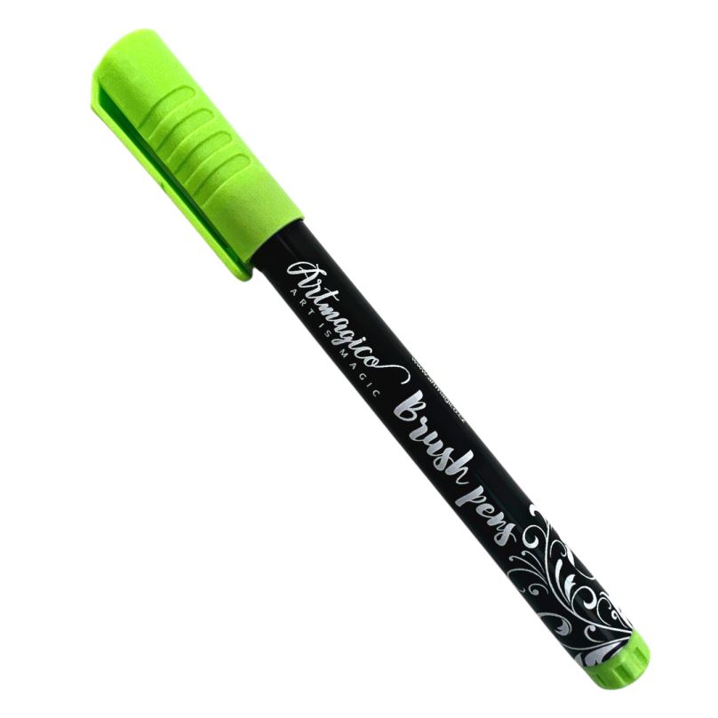 Artmagico Brush pens fixy akrylové Brush peny barvy: Lime green
