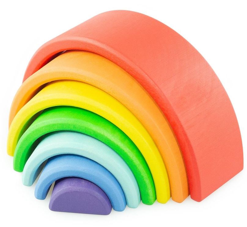 Vzdělávací sada Ulanik Montessori dřevěná hračka Rainbow Small