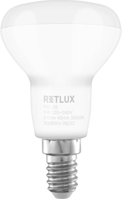 LED žárovka RETLUX REL 38 LED R50 2x6W E14 W