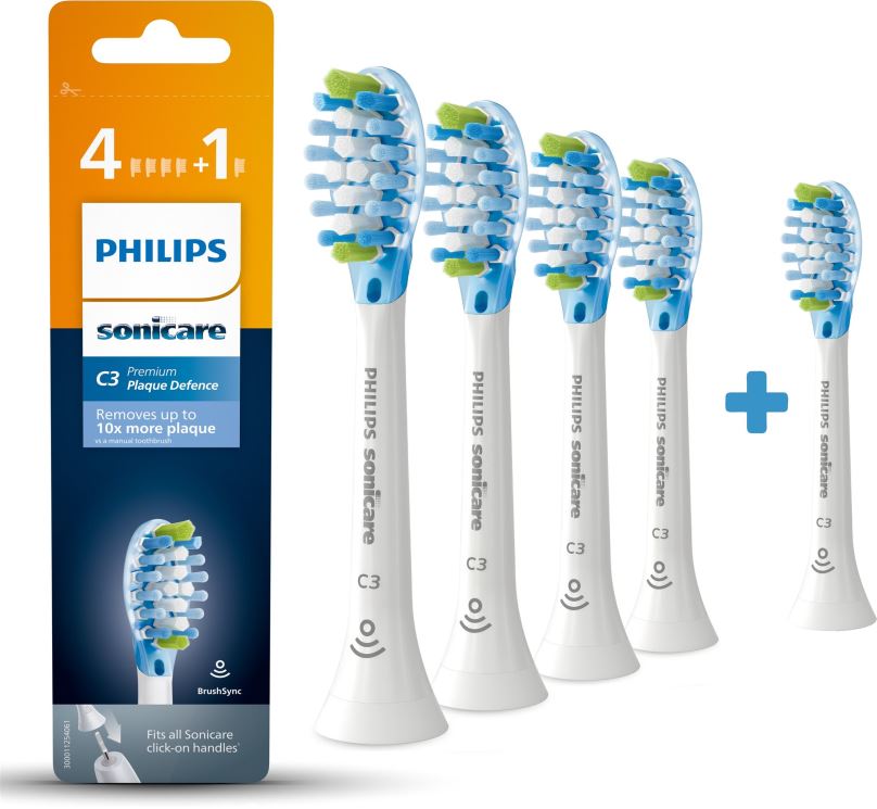 Náhradní hlavice k zubnímu kartáčku Philips Sonicare Premium Plaque Defense HX9045/17, 4+1 ks