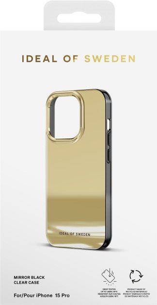 Kryt na mobil iDeal Of Sweden Ochranný kryt Clear Case pro iPhone 15 Pro Mirror Gold