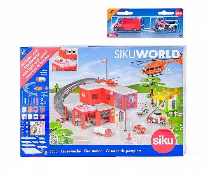 Auto Siku World - požární stanice s hasičským autem