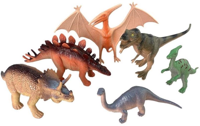 Figurky MaDe Zvířátka dinosauři, 6 ks, 14 cm
