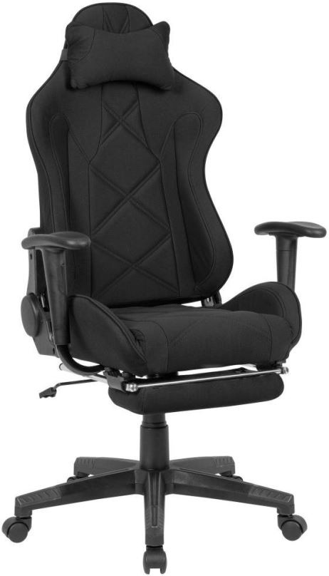 Herní židle BRÜXXI Loren, textilní potahovina, černá