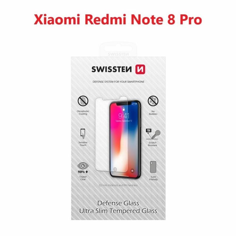 Ochranné sklo Swissten pro Xiaomi Redmi Note 8 Pro černé