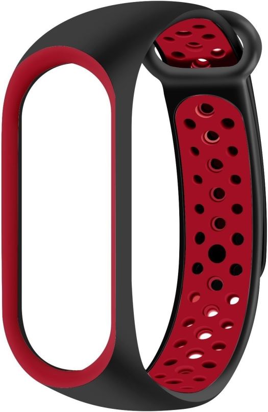 Řemínek Eternico Sporty pro Xiaomi Mi band 5 / 6 / 7 solid black and red