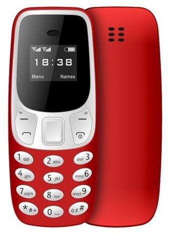 Mobilní telefon ALUM BM10 červený miniaturní