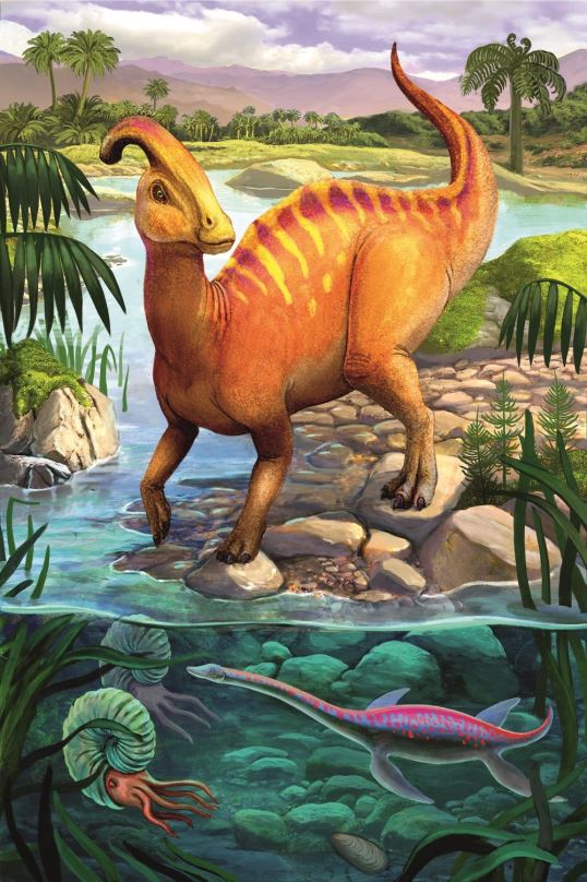 TREFL Puzzle Úžasní dinosauři: Parasaurolophus 54 dílků